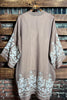 OUR ORIGINAL LOVE BOHO GAUZE FLORAL EMBROIDERED KIMONO IN MOCHA