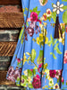 14-20 SIZE - A FRESH START BLUE FLORAL BABYDOLL TOP ----------- SALE