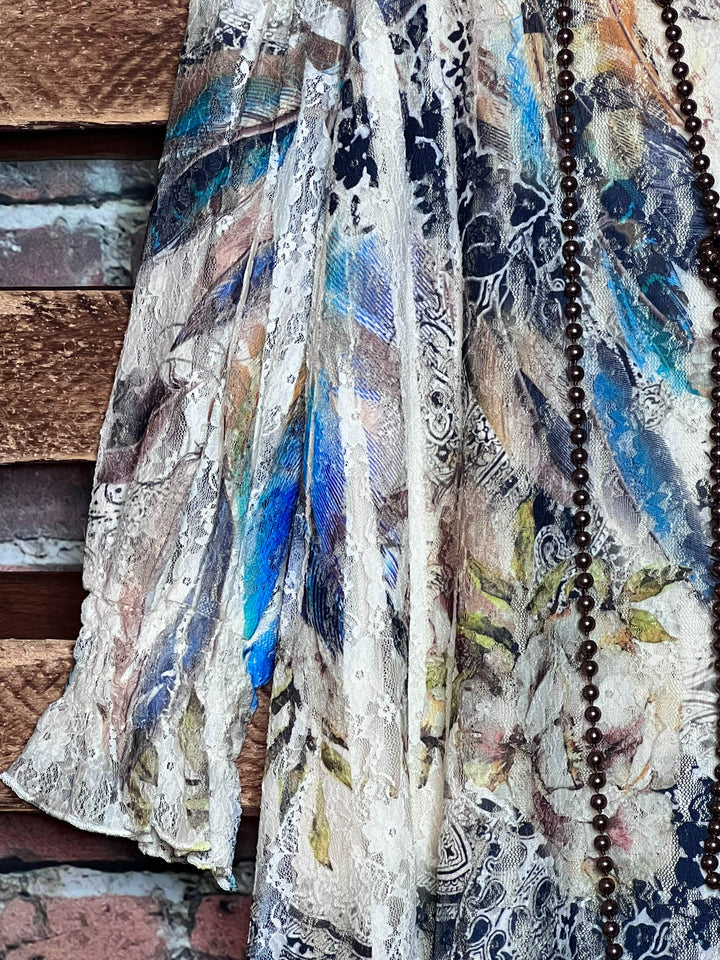 A World Full Of Wonder Lace Dress Tunic Multi-Color