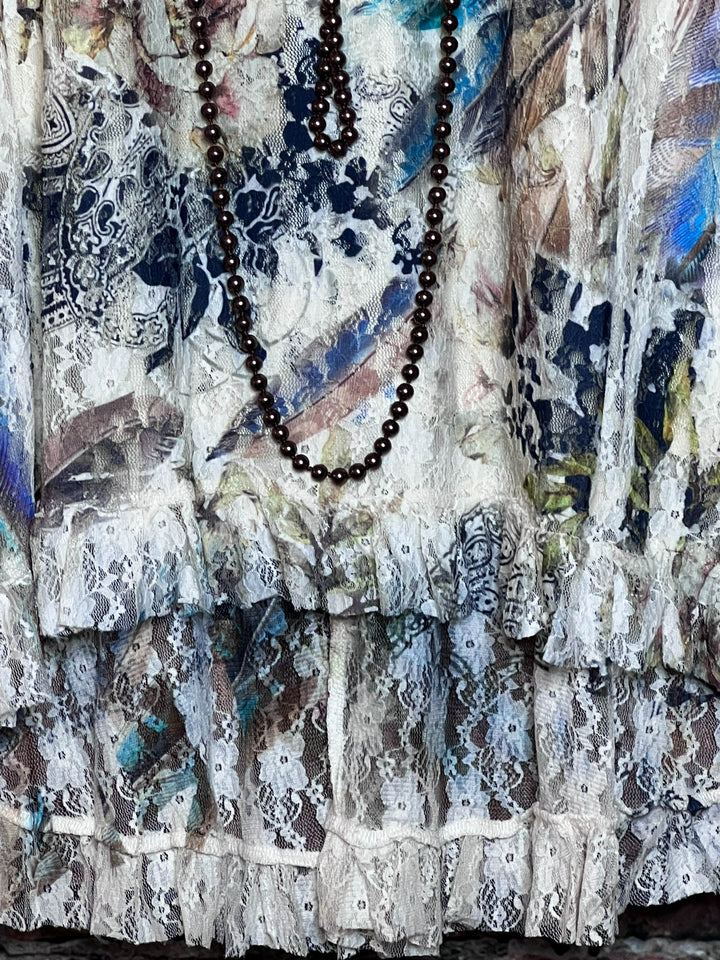 A World Full Of Wonder Lace Dress Tunic Multi-Color