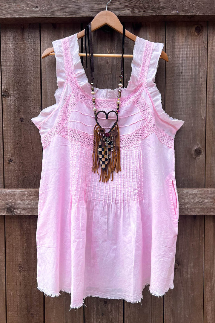 Whispering Love Pink Shabby Top -100% Cotton