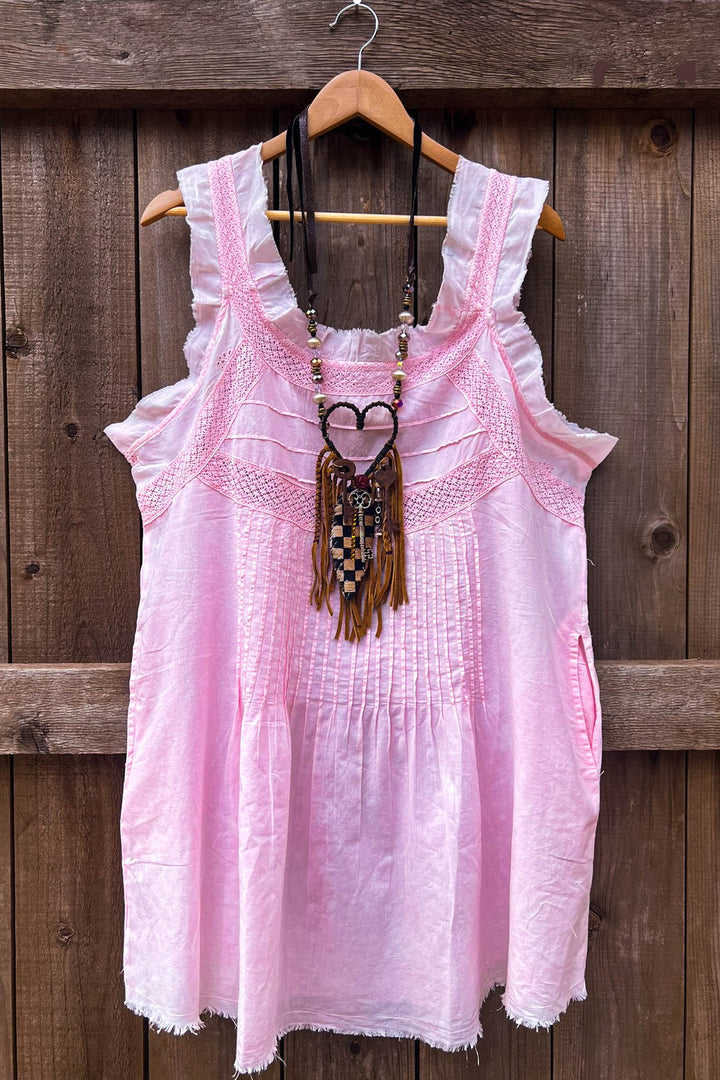 Whispering Love Pink Shabby Top -100% Cotton