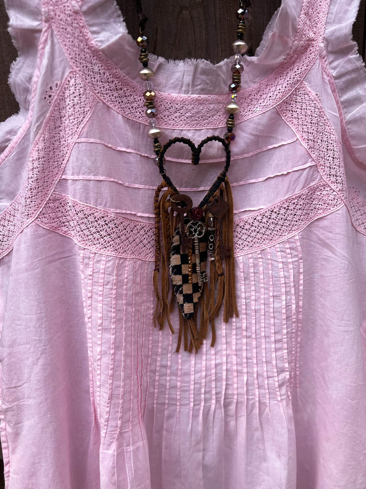 Whispering Love Pink Shabby Top -100% Cotton
