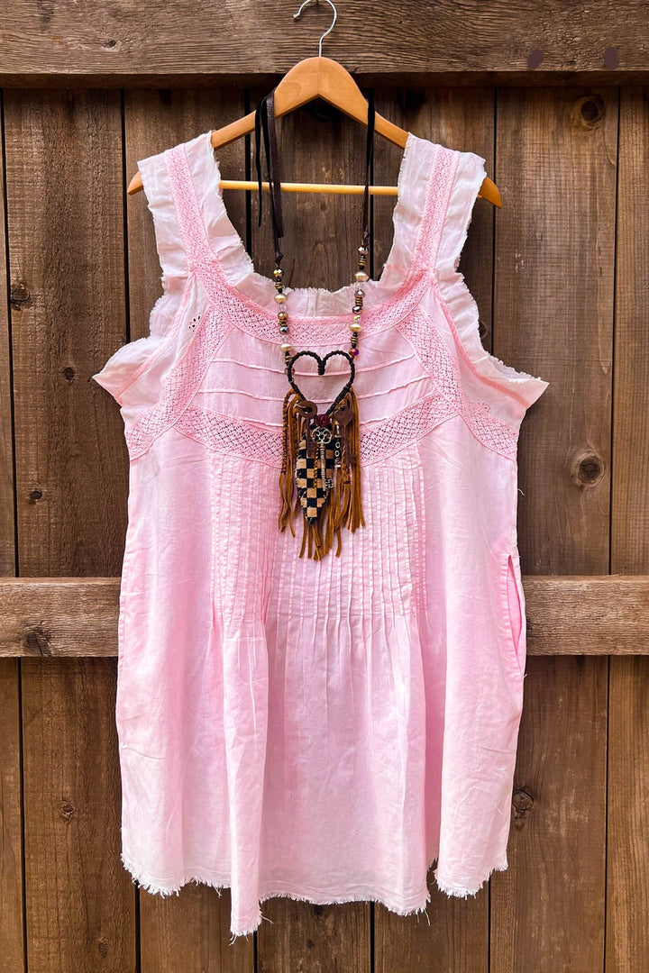 Whispering Love Pink Shabby Top -100% Cotton