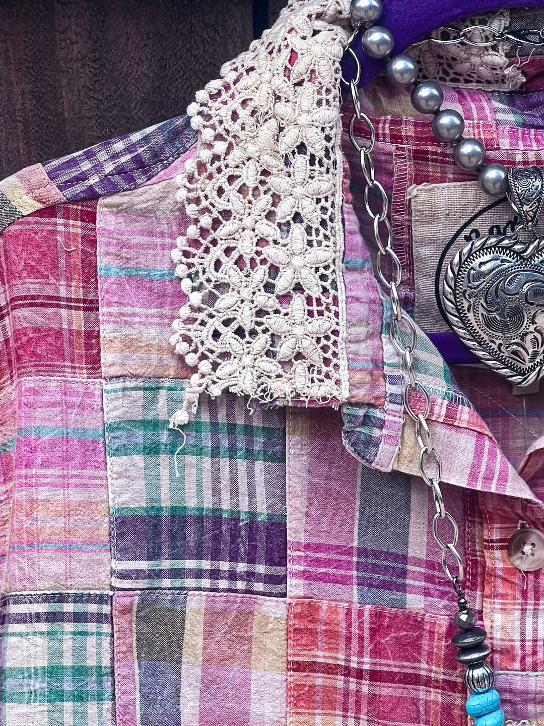 Patchwork Americana Belle Shacket -100% Cotton