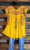 14 - 16 Embroidered Top in Yellow --------- Sale