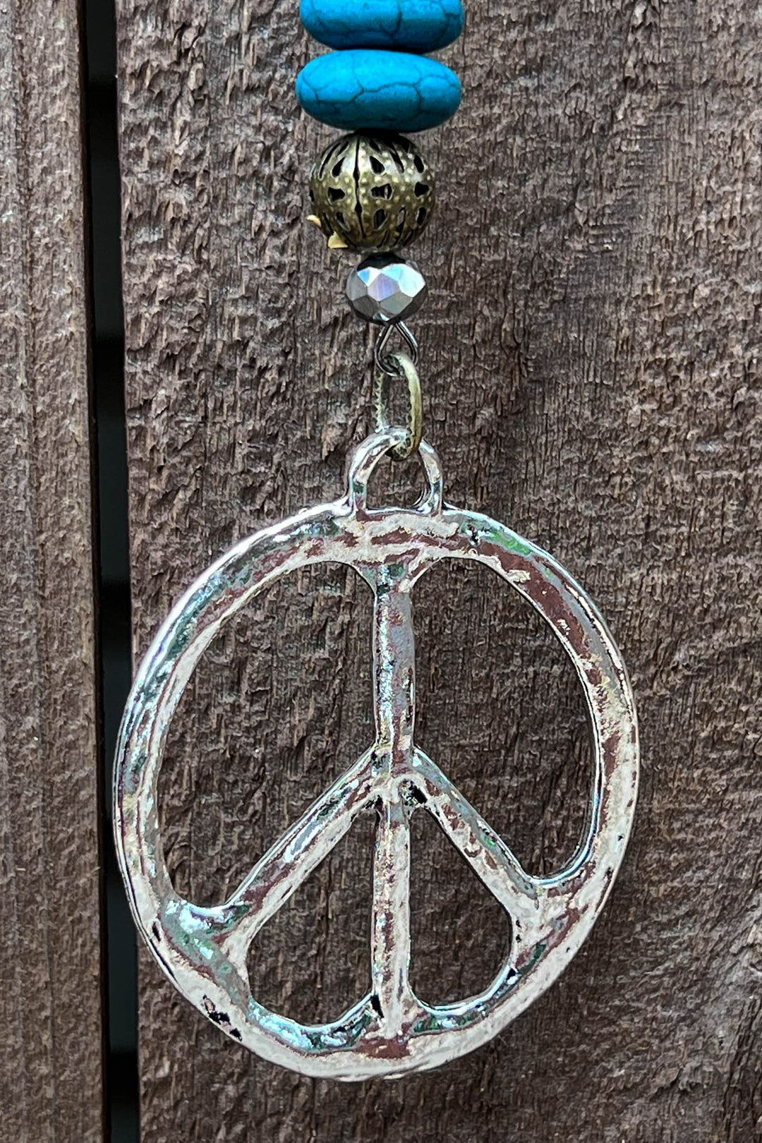 Peace & Love Multi-Color Beads Boho Necklace