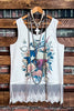 Fab Texas Lace Layer Tank Top in Multi-Color