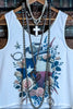 Fab Texas Lace Layer Tank Top in Multi-Color
