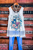 Fab Texas Lace Layer Tank Top in Multi-Color