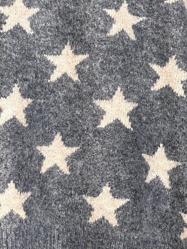 STARS IN THE SKY TONIGHT OVERSIZED PULLOVER SWEATER IN GRAY