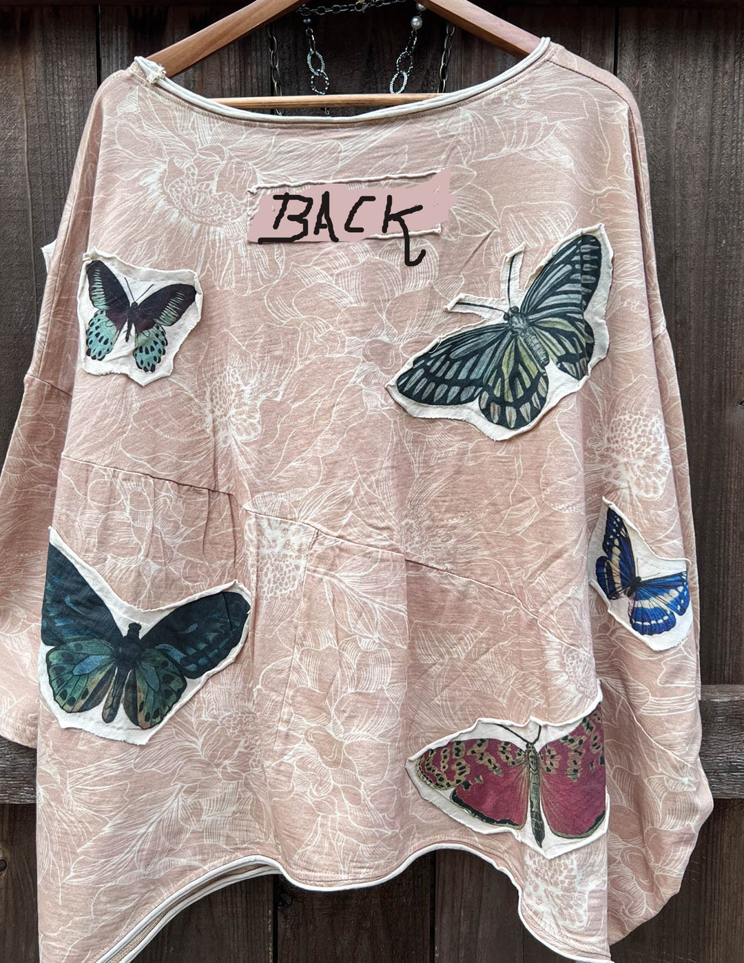 Butterfly Patchwork 100% Cotton Tunic Oversized - Made in USA