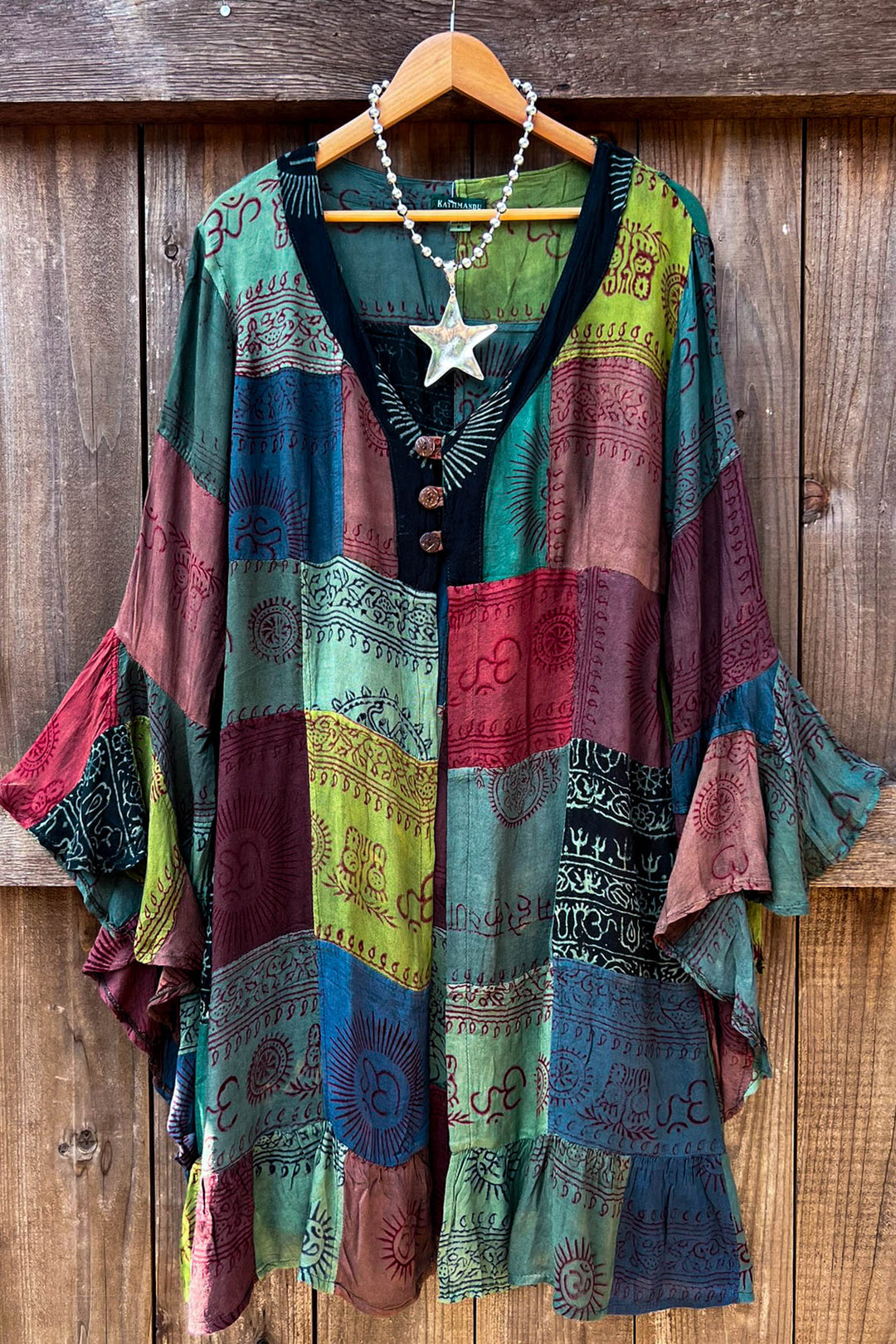 Light Spirit Patchwork Kimono Jacket Multi-Color
