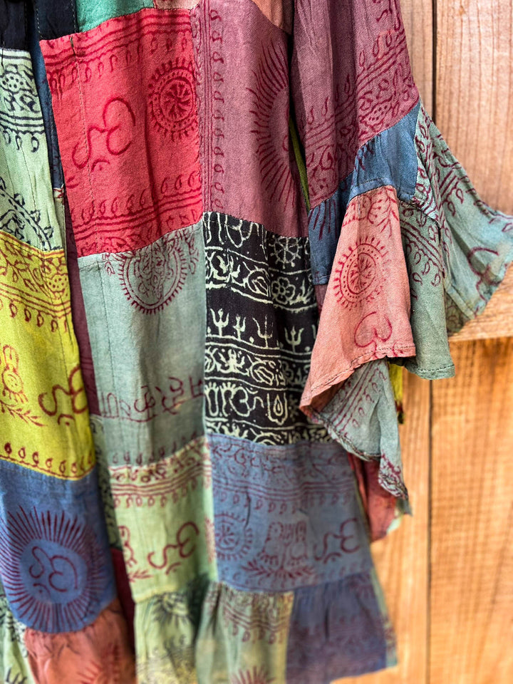 Light Spirit Patchwork Kimono Jacket Multi-Color