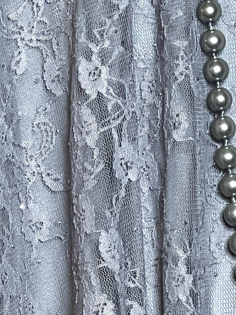 ANY EVENT STUNNING GRAY LACE TUNIC