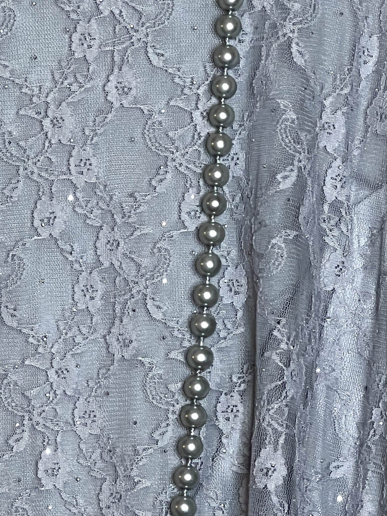 ANY EVENT STUNNING GRAY LACE TUNIC