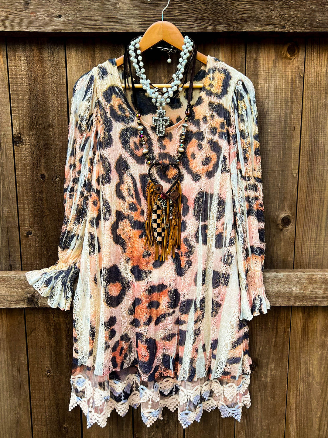 The Best Charm & Fab Leopard Lace Dress -Tunic