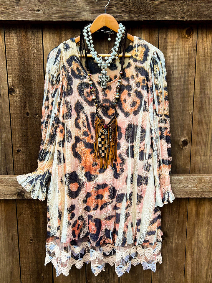 The Best Charm & Fab Leopard Lace Dress -Tunic