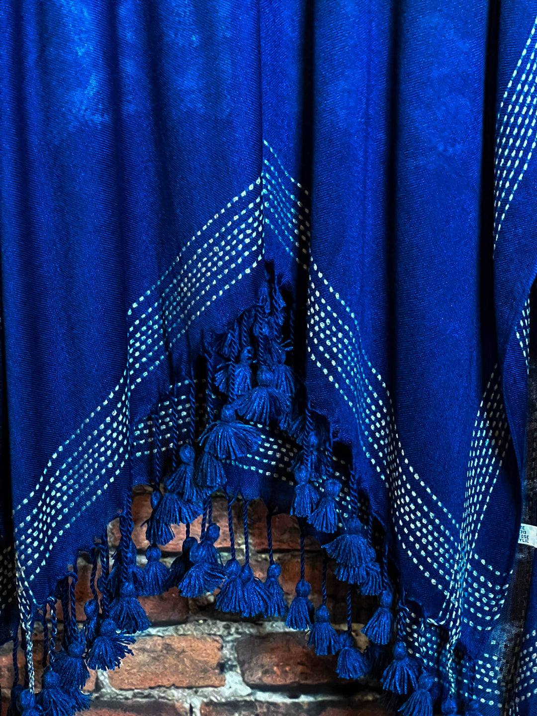 Going With The Wind Gauze Tassel Fringe Kimono in Navy Blue