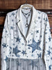 Whisper Your Wishes Blue Stars Long Jacket Mesh Tulle