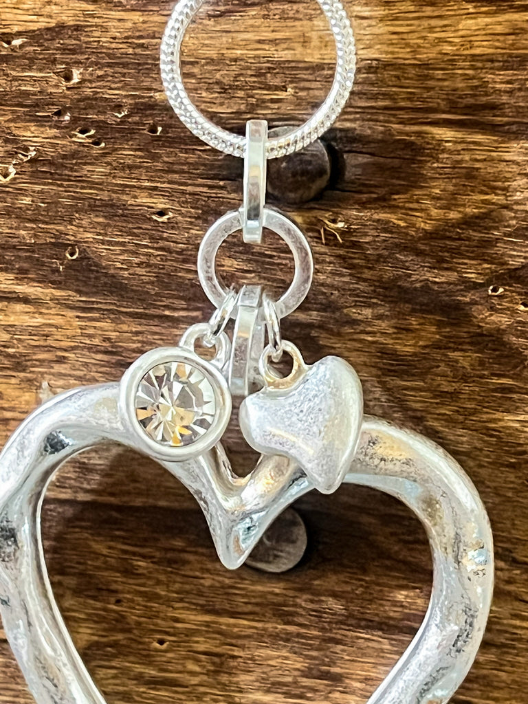 Close To My Heart Earring & Necklace Set in Silver Color