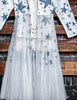 Whisper Your Wishes Blue Stars Long Jacket Mesh Tulle