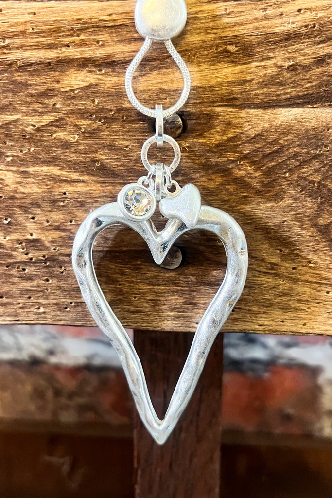 Close To My Heart Earring & Necklace Set in Silver Color