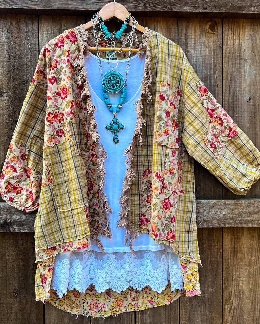 Patchwork Sunrise Boho-Artisan Jacket - Made in USA