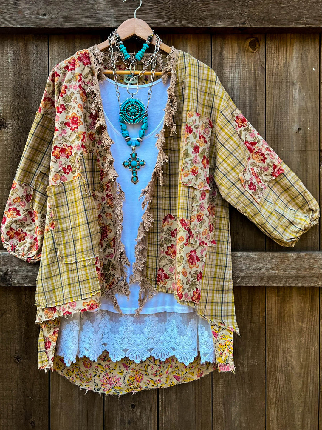 Patchwork Sunrise Boho-Artisan Jacket - Made in USA