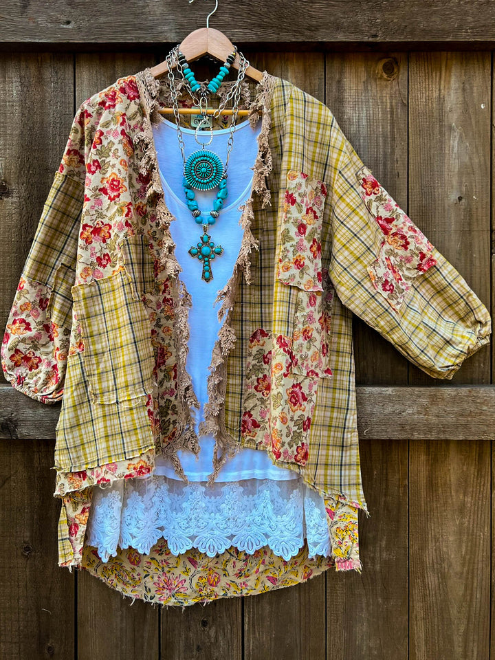 Patchwork Sunrise Boho-Artisan Jacket - Made in USA