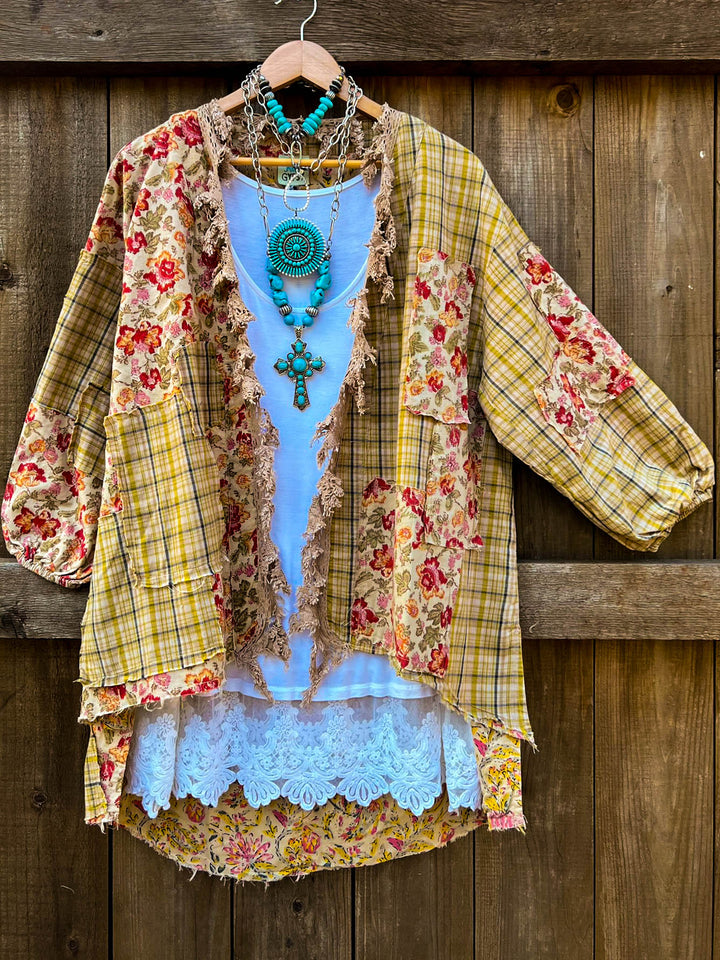 Patchwork Sunrise Boho-Artisan Jacket - Made in USA