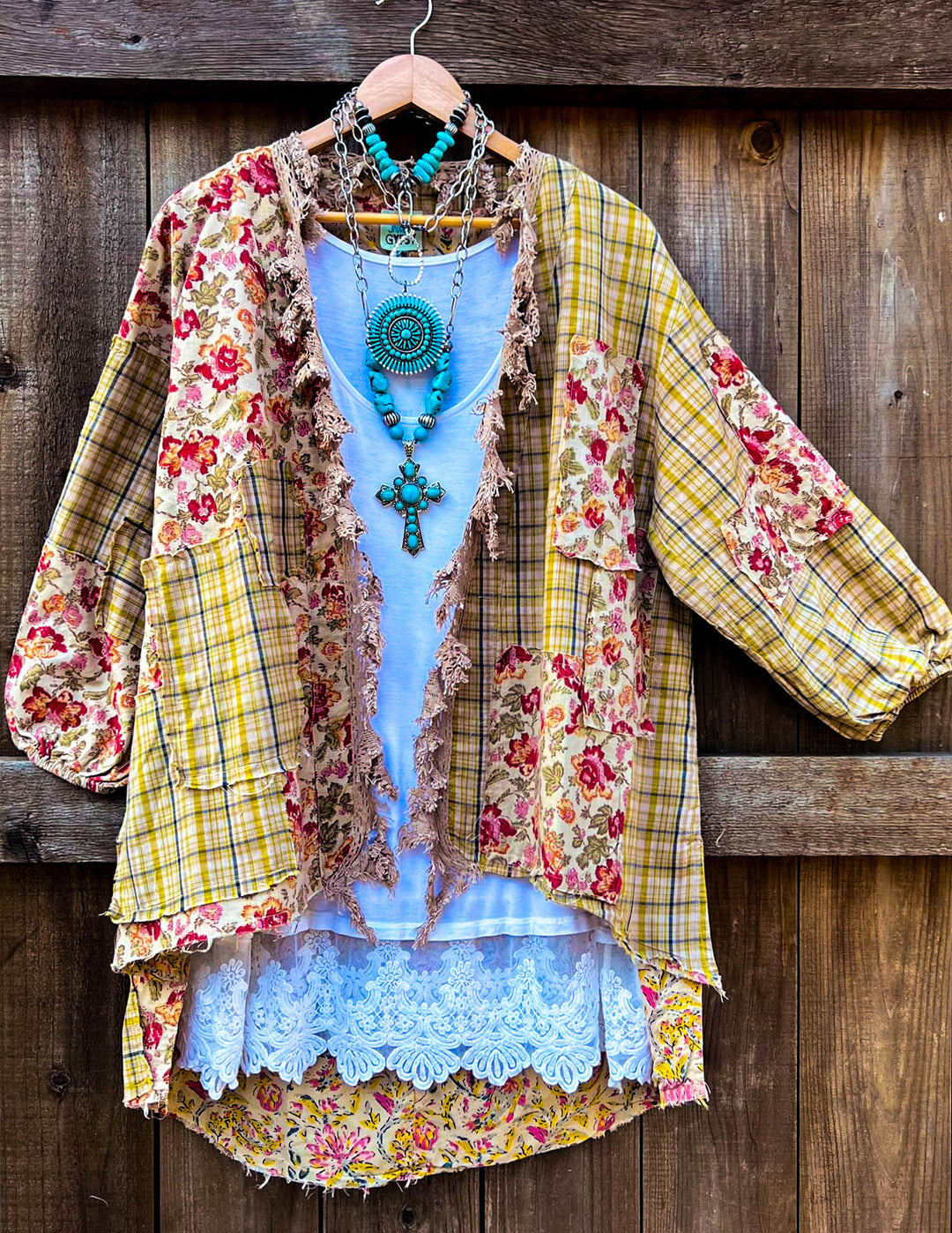 Patchwork Sunrise Boho-Artisan Jacket - Made in USA