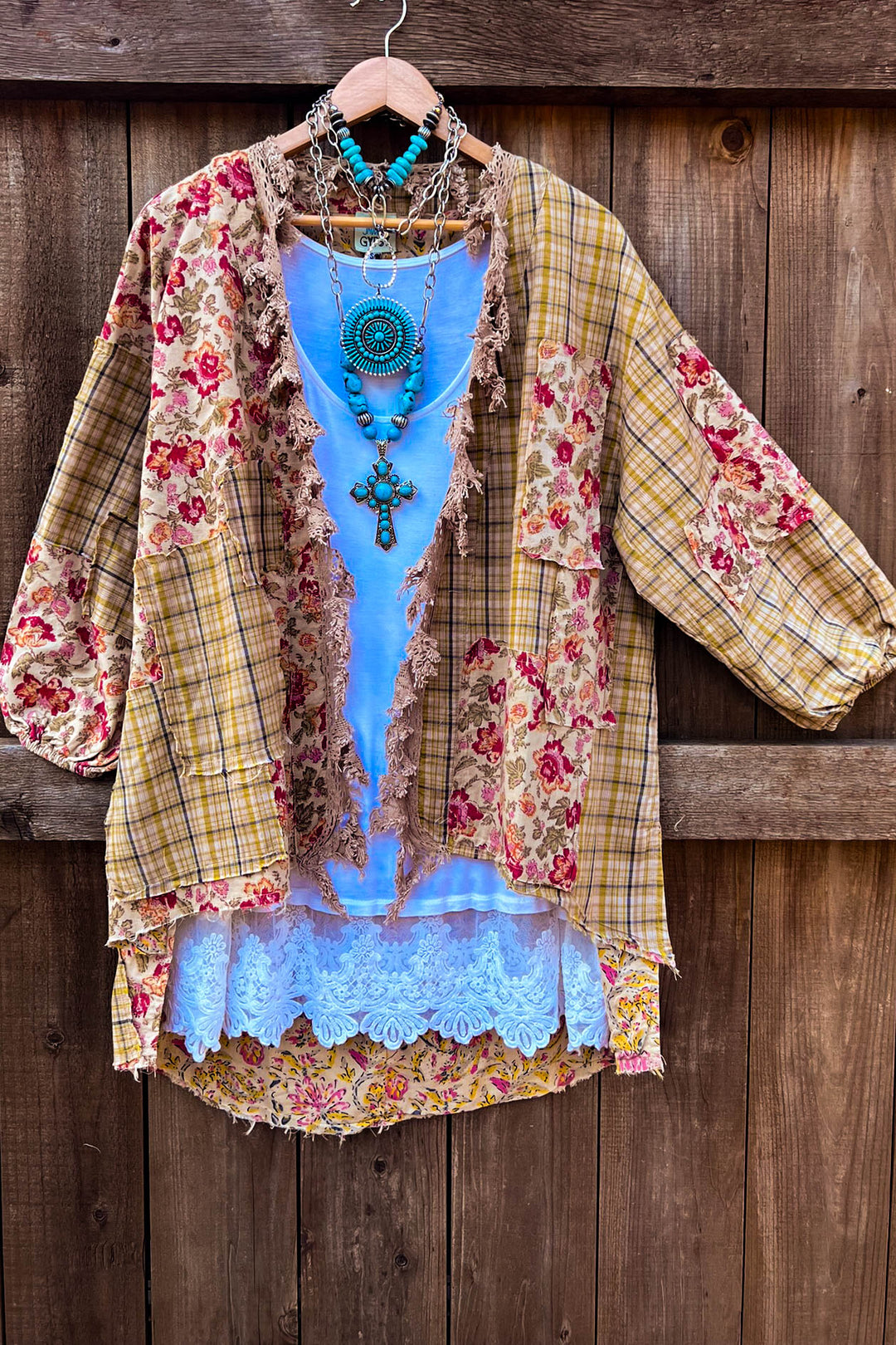 Patchwork Sunrise Boho-Artisan Jacket - Made in USA