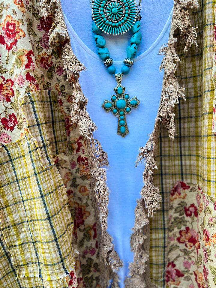 Patchwork Sunrise Boho-Artisan Jacket - Made in USA