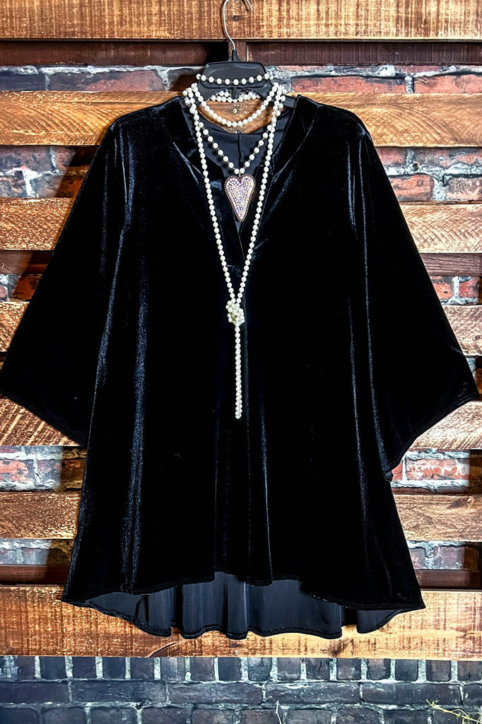 BEYOND BEAUTY VELVET TUNIC IN BLACK