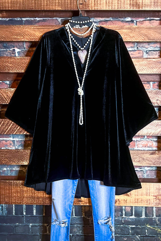 BEYOND BEAUTY VELVET TUNIC IN BLACK