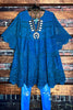 A FAIRYTALE PRETTY 100% COTTON CROCHET LACE TUNIC IN TEAL