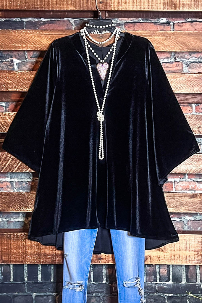 BEYOND BEAUTY VELVET TUNIC IN BLACK