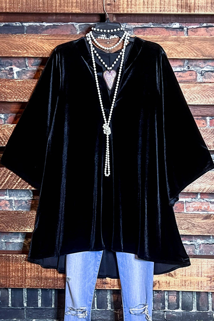 BEYOND BEAUTY VELVET TUNIC IN BLACK