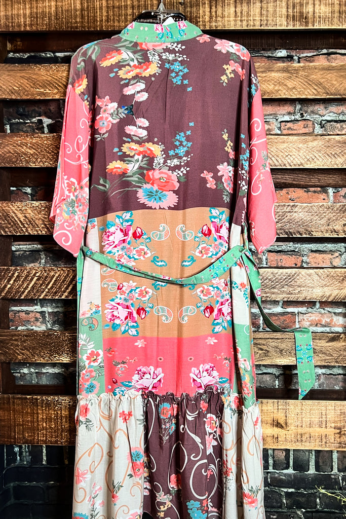 SEDONA SOUL BOHO MAXI KIMONO IN MULTI-COLOR