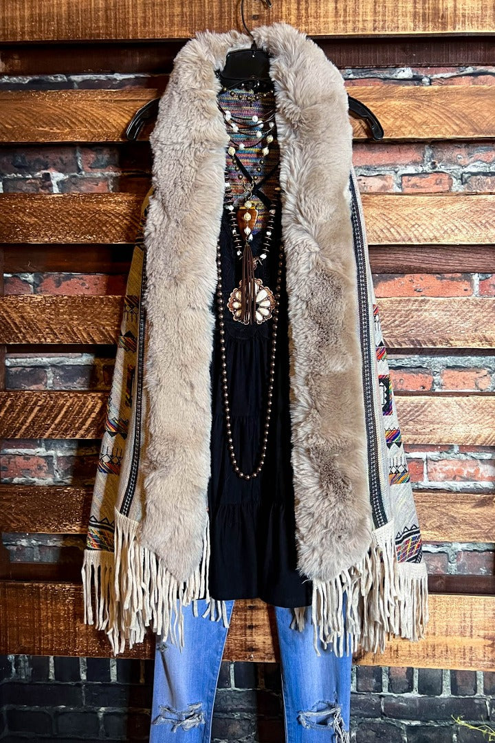 S-XL SIZE VEST IN TAUPE & MULTI ---------SALE