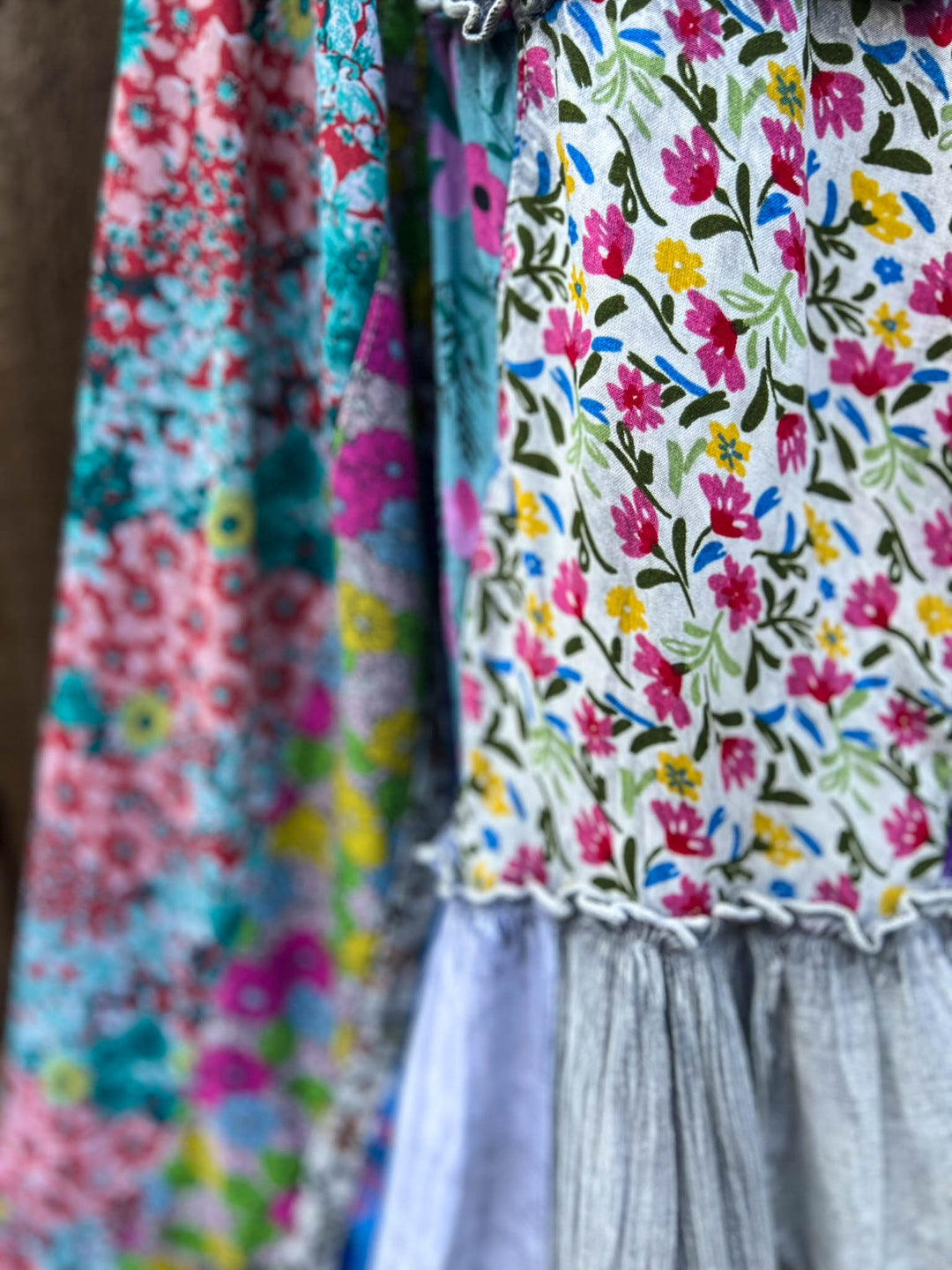 Patchwork Love Soul Tunic - Slate & Multi-Color