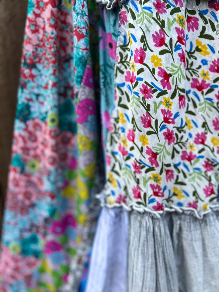 Patchwork Love Soul Tunic - Slate & Multi-Color