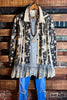 BLISSFUL MOMENTS FAB LACE JACKET IN BLACK & BEIGE
