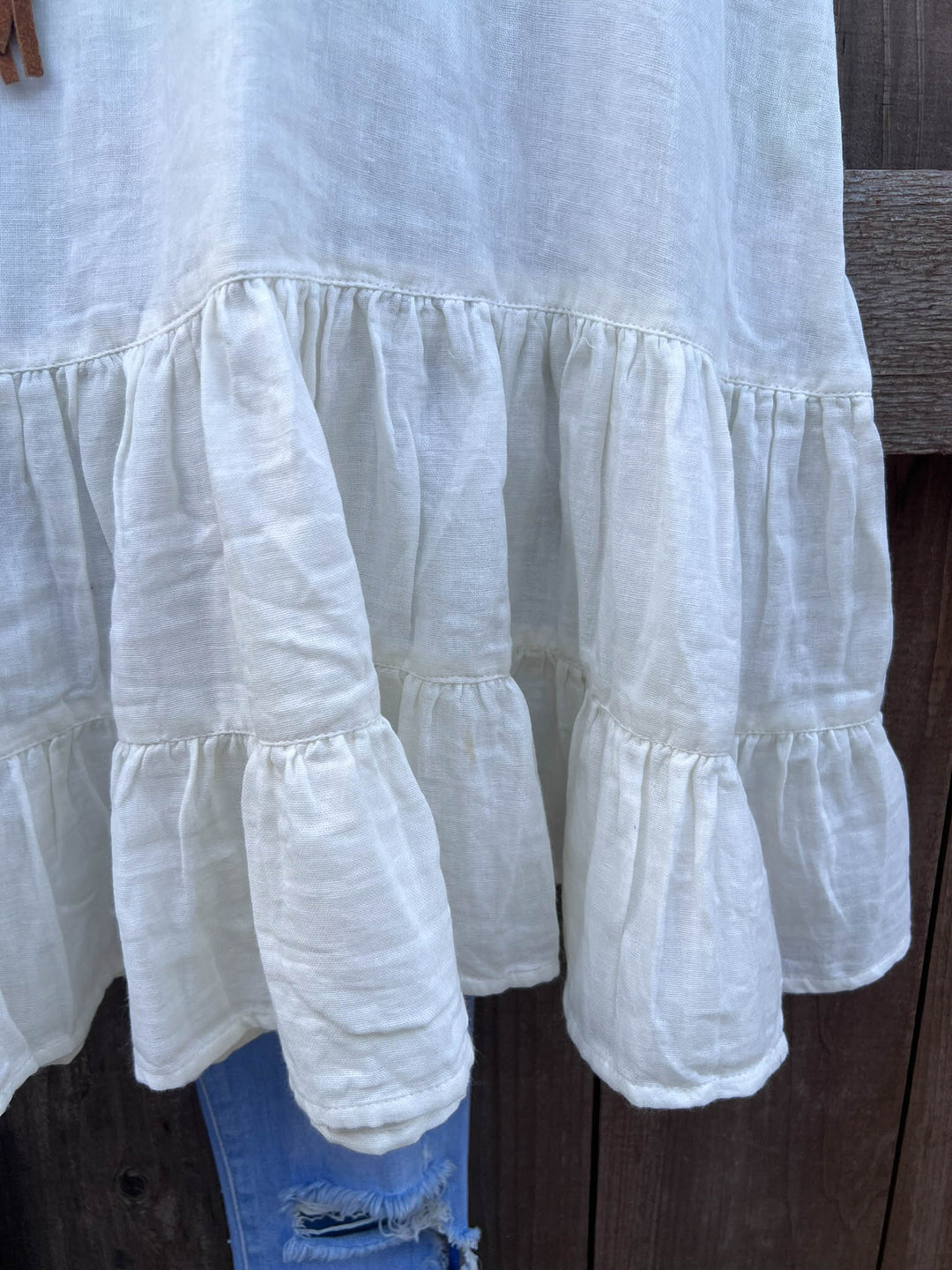 JUST THE SIMPLE THINGS 1OO% COTTON TUNIC - WHITE