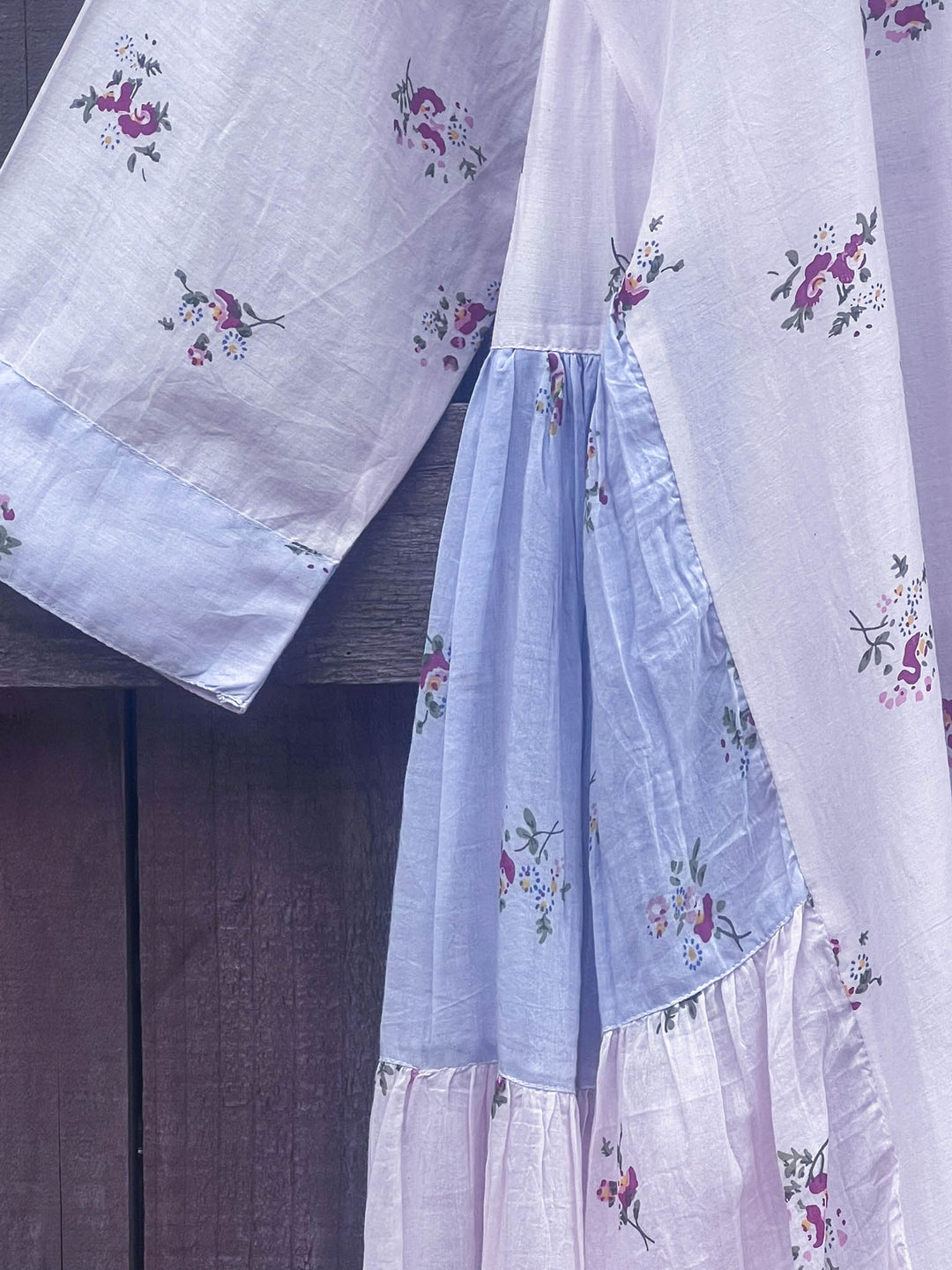 Lightly Covered Duster Oversized Light Blue/Pink