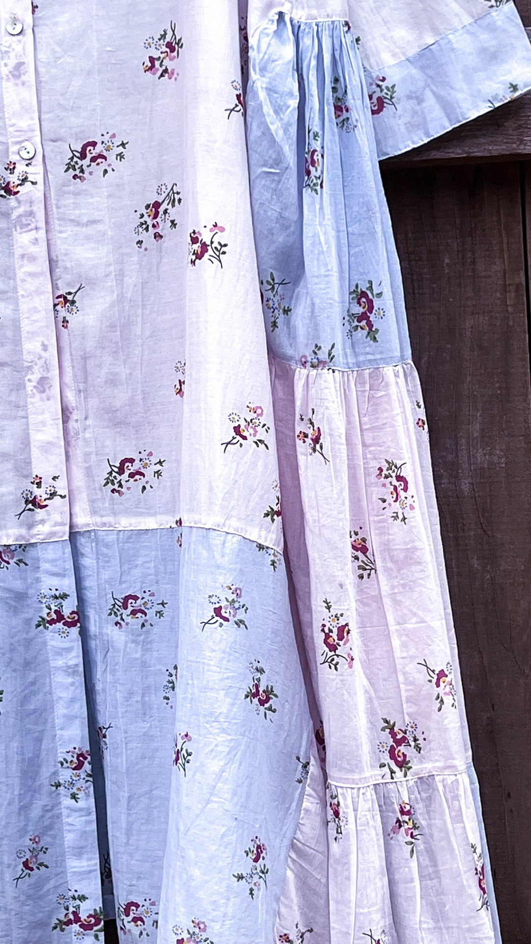 Lightly Covered Duster Oversized Light Blue/Pink