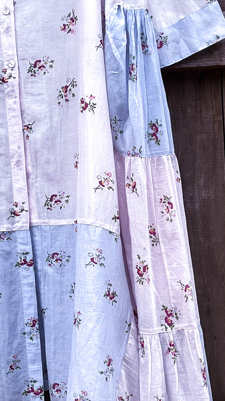 Lightly Covered Duster Oversized Light Blue/Pink