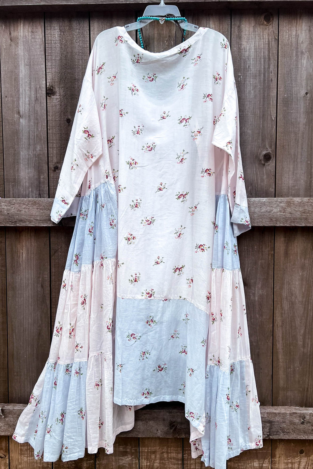 Lightly Covered Duster Oversized Light Blue/Pink