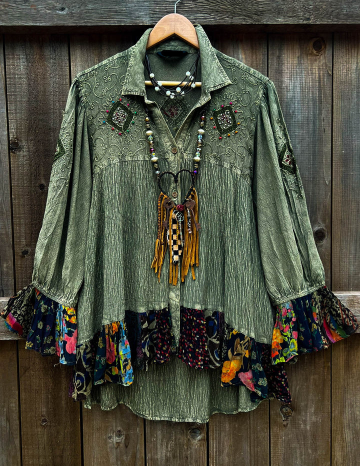 Canyon Dewdrops Green Top